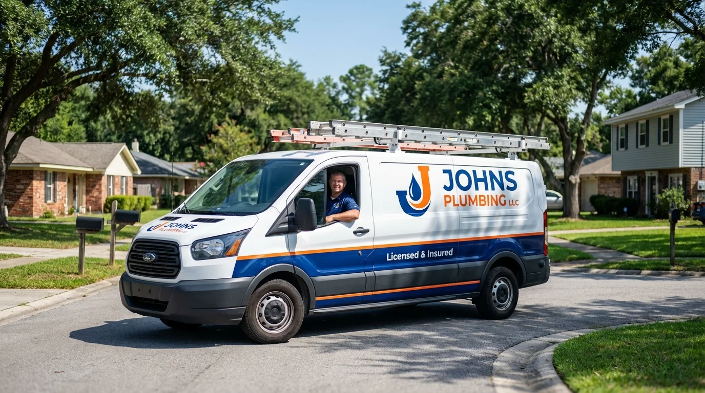 Johns Plumbing LLC service van in Cobleskill, NY