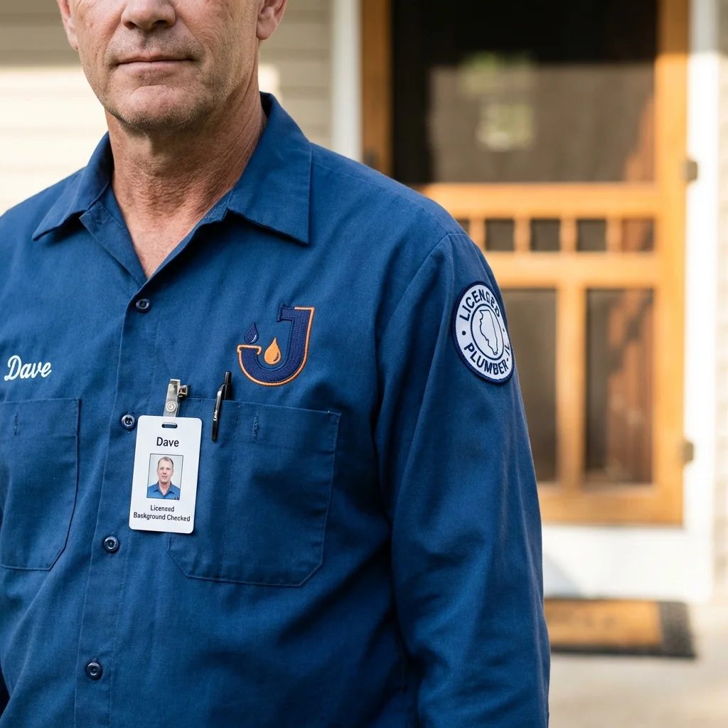 Licensed plumber showing ID badge in Cobleskill, NY
