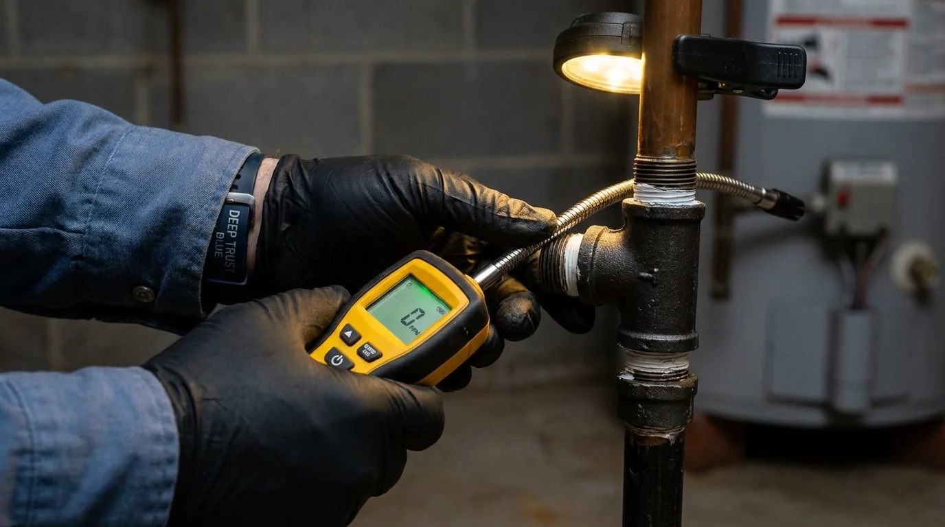 Gas leak detection with electronic sniffer by Johns Plumbing LLC in Cobleskill